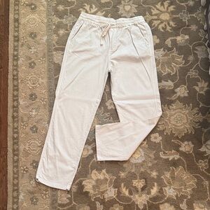 Faherty Cream Straight Leg Pants